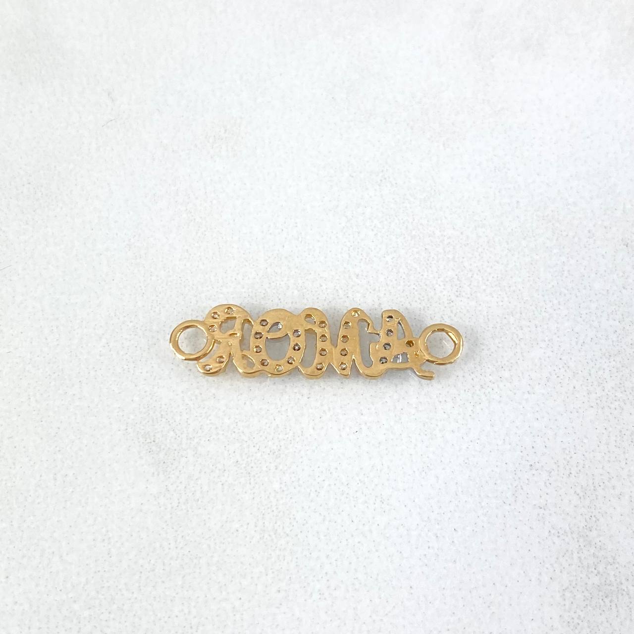 Charm Love 0.9gr / 2.3cm / White Zircons Two Yellow White Golds