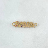 Charm Amor 0.9gr / 2.3cm / Sky Blue-Lilac-Purple-Fuchsia Zircons Yellow Gold