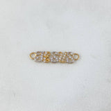 Charm Jesus 0.95gr / 2.4cm / White Zirconia Two Yellow and White Golds