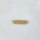 Charm Jesus 0.95gr / 2.4cm / Purple-Blue Sky Blue-Lilac-Green-Yellow Zircons Yellow Gold