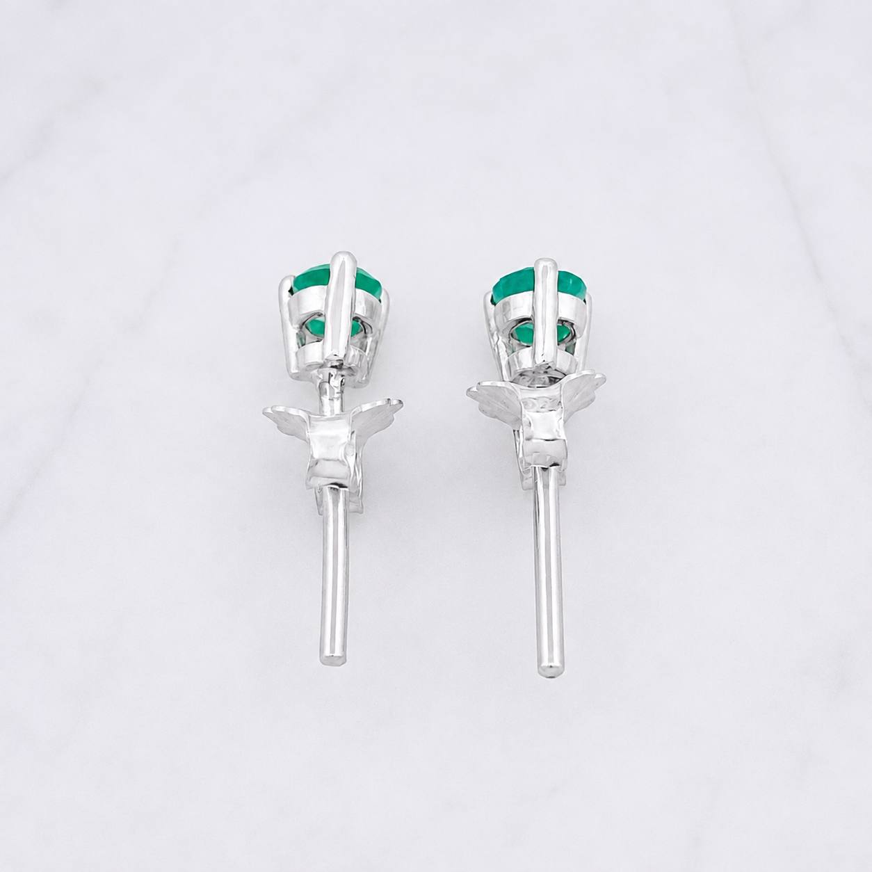Topos Tres Garras Esmeraldas 50pts 0.75g / in / 3.86mm Plata 925