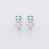 Topos Tres Garras Esmeralda 30pts 0.7g / in / 3.9mm Plata 925