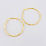 Hoop Earrings Spiral 3.15g / 2 in 18K Yellow Gold