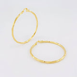 Hoop Earrings Spiral 3.15g / 2 in 18K Yellow Gold