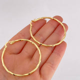 Hoop Earrings Spiral 3.15g / 2 in 18K Yellow Gold
