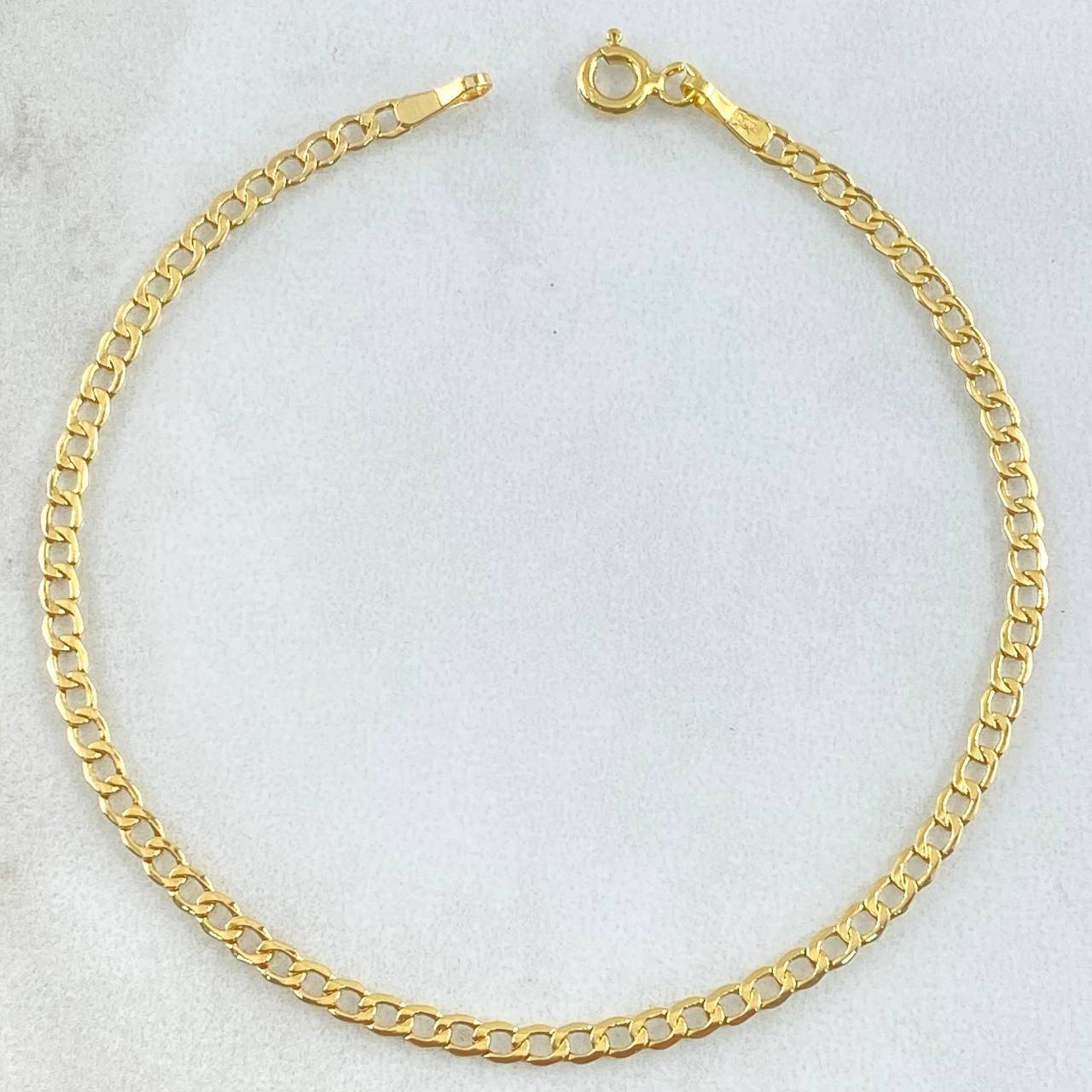 Pulso Cubano 1.35gr / 19cm / 2.5mm Oro Amarillo +1 18K *