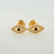 Mystic Eye Stud Earrings 1gr / 6.7mm Yellow Gold 18K &