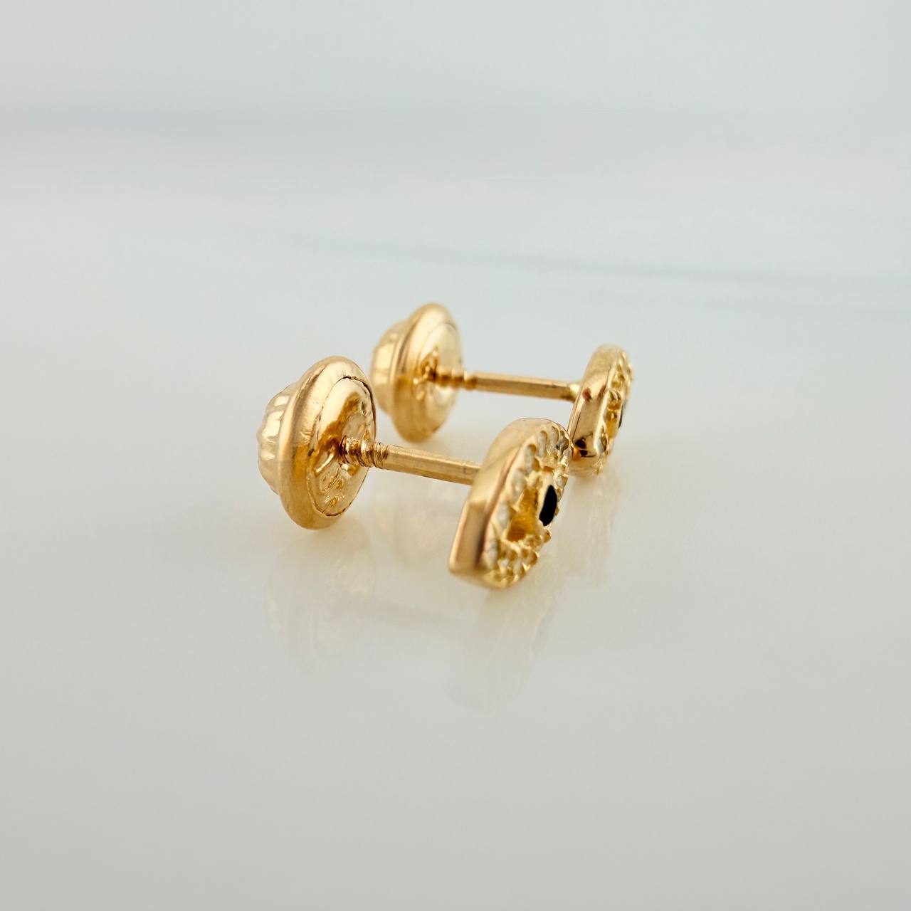 Mystic Eye Stud Earrings 1gr / 6.7mm Yellow Gold 18K &