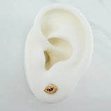 Mystic Eye Stud Earrings 1gr / 6.7mm Yellow Gold 18K &