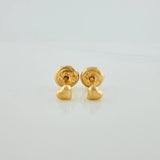 Heart Stud Earrings 0.4gr / Yellow Gold 18K &