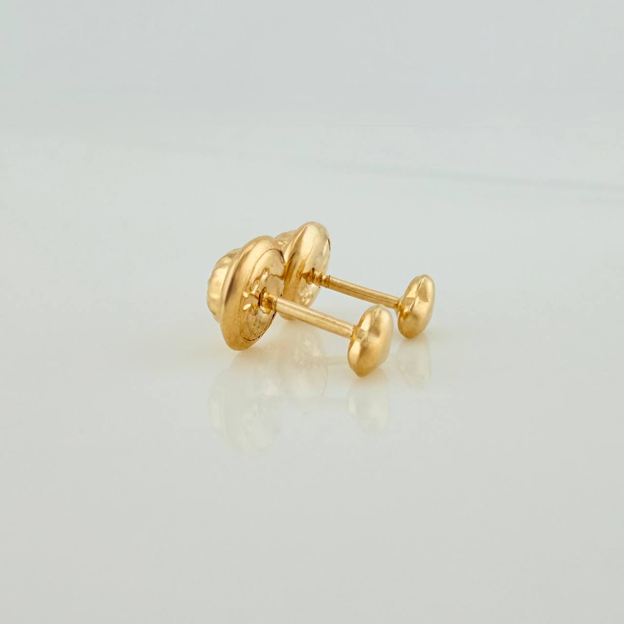 Heart Stud Earrings 0.4gr / Yellow Gold 18K &