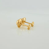 Heart Stud Earrings 0.4gr / Yellow Gold 18K &