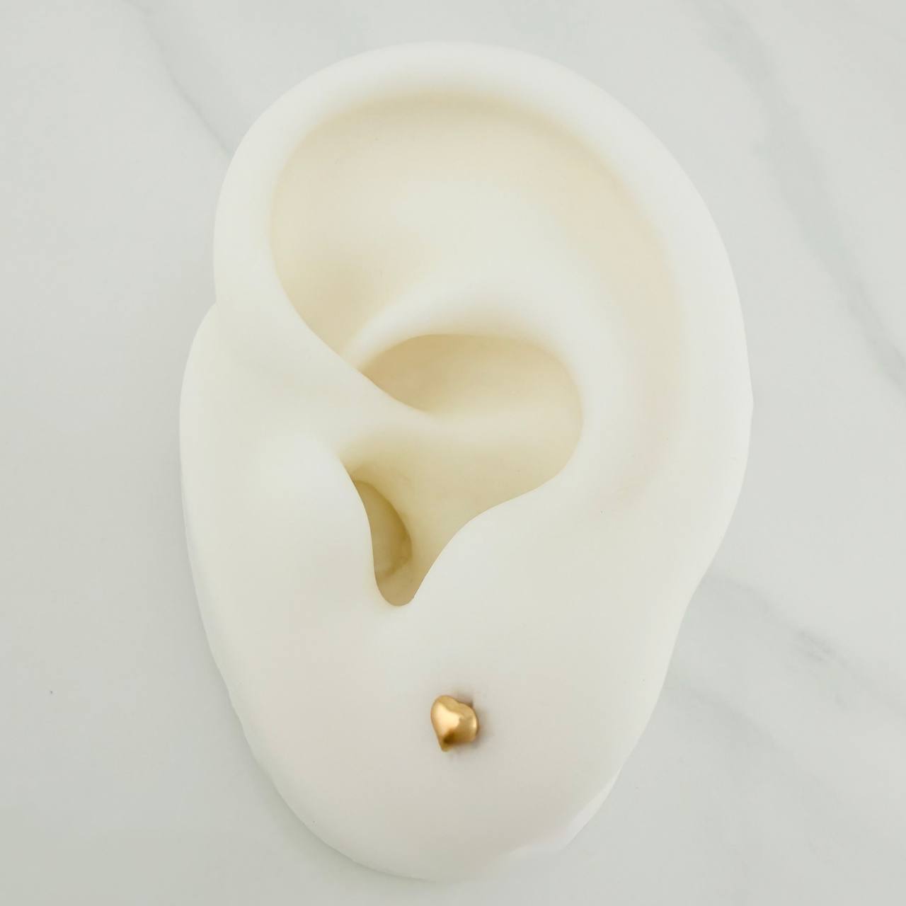 Heart Stud Earrings 0.4gr / Yellow Gold 18K &
