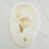 Heart Stud Earrings 0.4gr / Yellow Gold 18K &