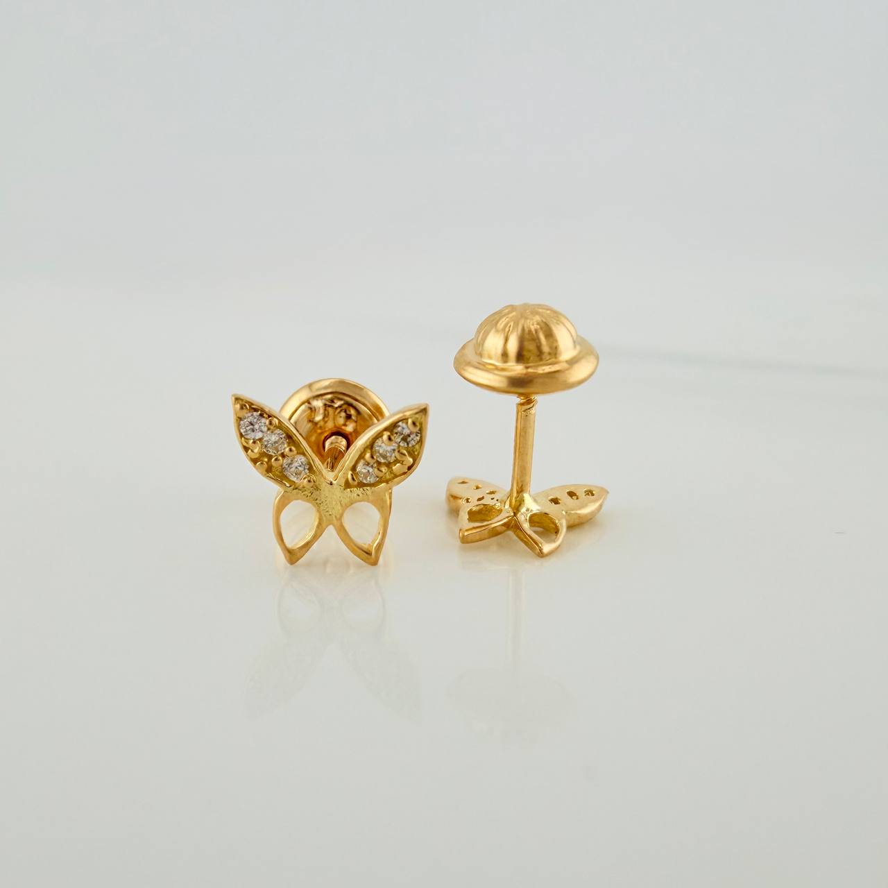 Topos Mariposa 0.75gr / 6.3mm Oro Amarillo 18K &