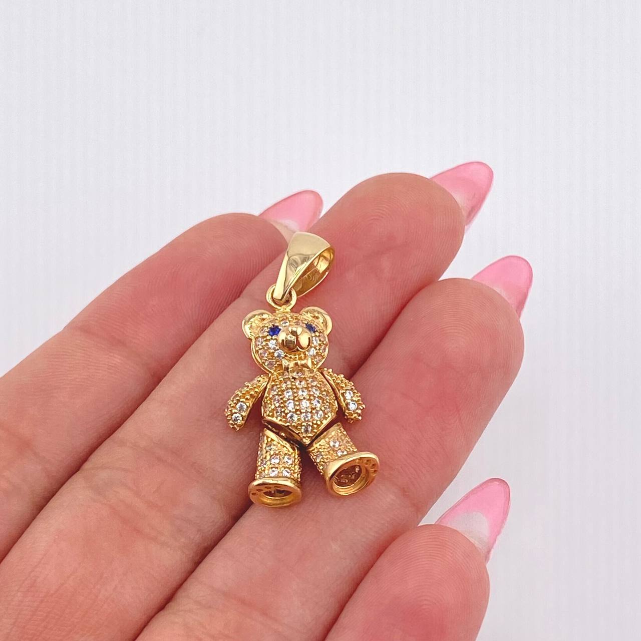 Pendant Articulated Bear 4.5gr / 1 1/4 in / Yellow Gold 18K *