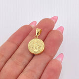 Pendant Saint Benedict 1gr / 1 in / Yellow Gold 18K *