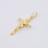 Dije Cruz Cristo 1.05gr / 1 1/4 in / Oro Amarillo 18K *