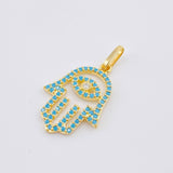 Pendant Hamsa Hand 1.2gr / 1 in / Yellow Gold 18K *