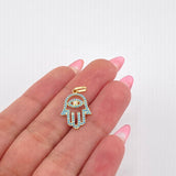 Pendant Hamsa Hand 1.2gr / 1 in / Yellow Gold 18K *