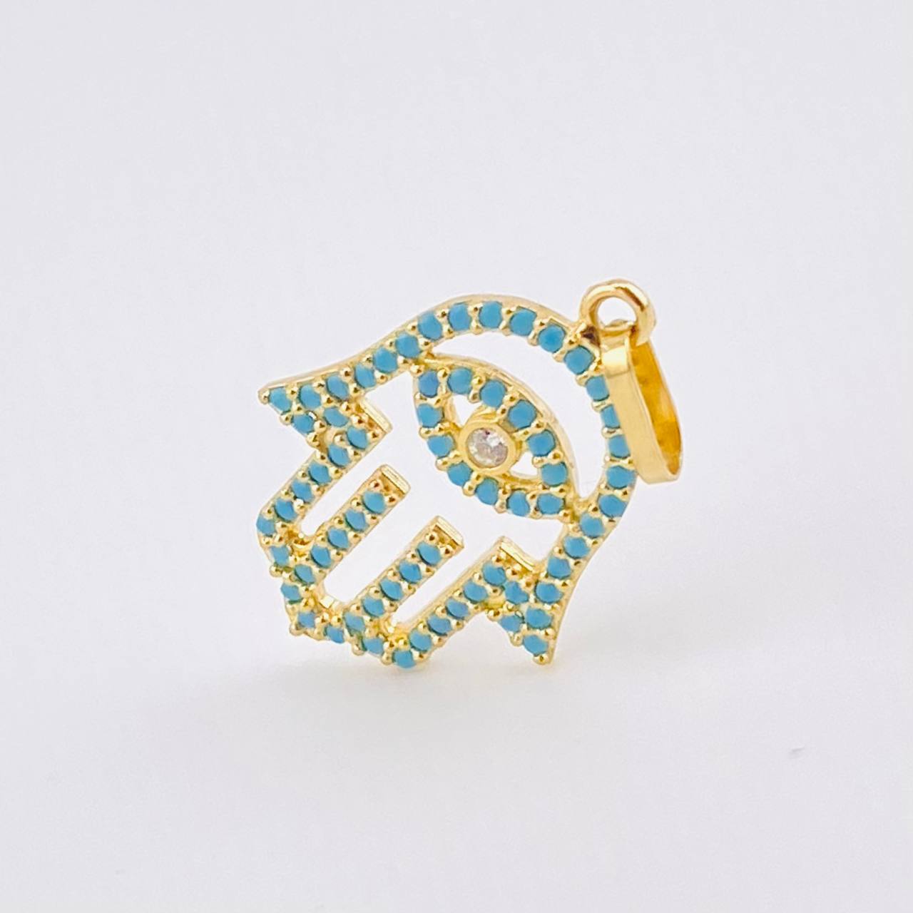 Pendant Hamsa Hand 1.2gr / 1 in / Yellow Gold 18K *