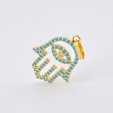 Pendant Hamsa Hand 1.2gr / 1 in / Yellow Gold 18K *