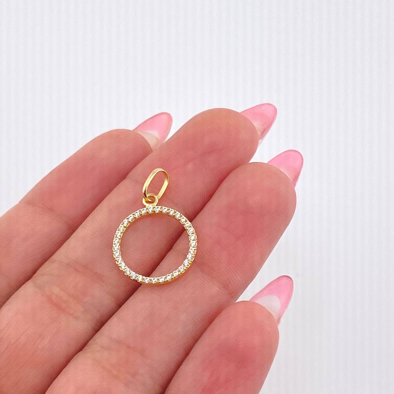 Pendant Hoop 0.9gr / 3/4 in / Yellow Gold 18K *