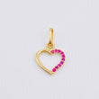 Pendant Heart Silhouette 0.35gr / 1/2 in / Yellow Gold 18K *