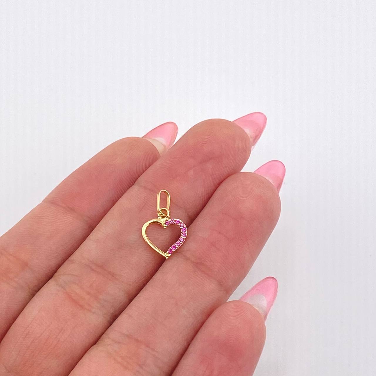 Pendant Heart Silhouette 0.35gr / 1/2 in / Yellow Gold 18K *