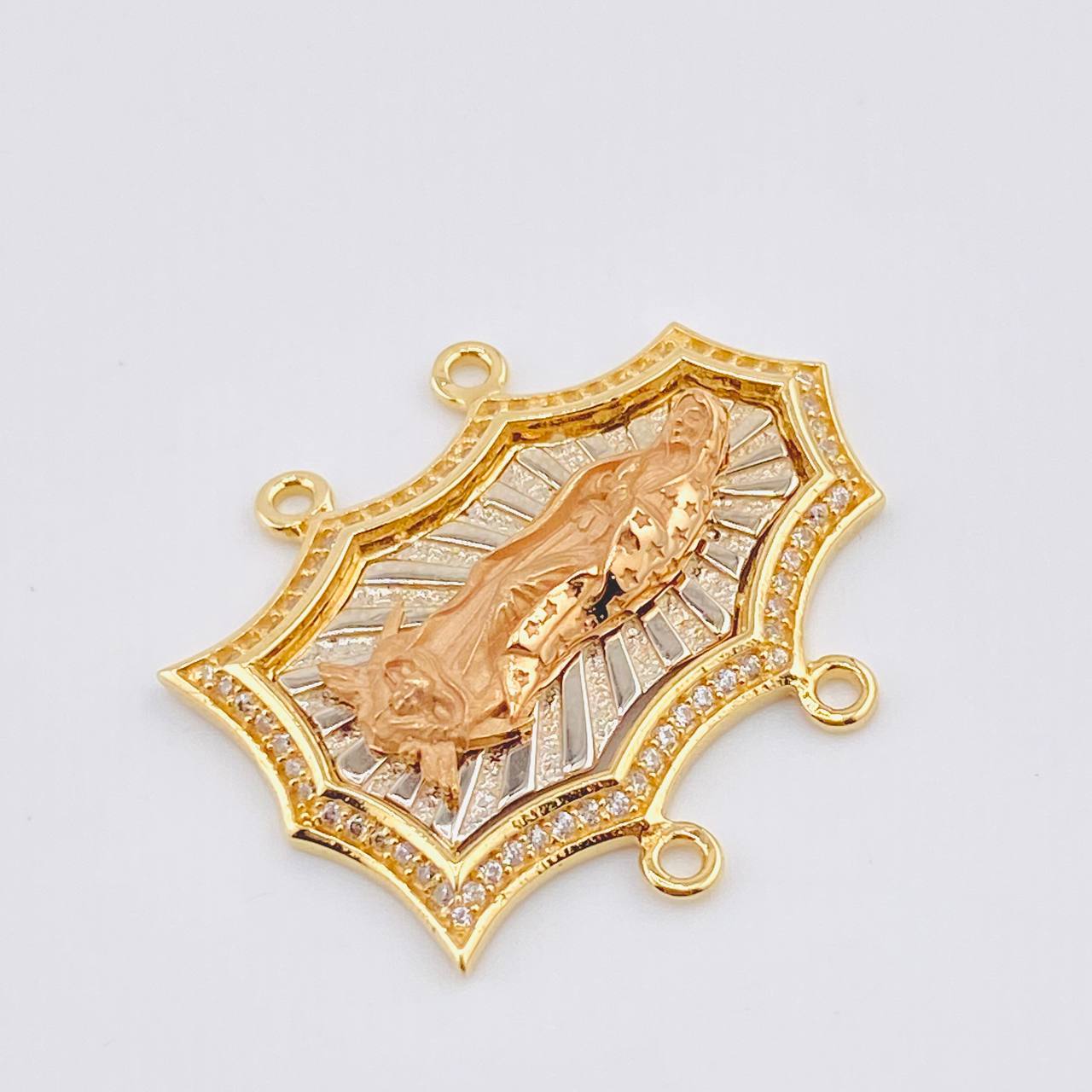 Herraje Virgen Guadalupe Silueta 6.85gr / 1 1/4 in / Tres Oros 18K *