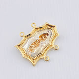 Herraje Virgen Guadalupe Silueta 6.85gr / 1 1/4 in / Tres Oros 18K *