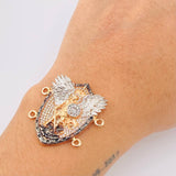 Herraje San Miguel Arcangel 10.3gr / 1 1/4 in / Dos Oros Blanco Rosa 18K *