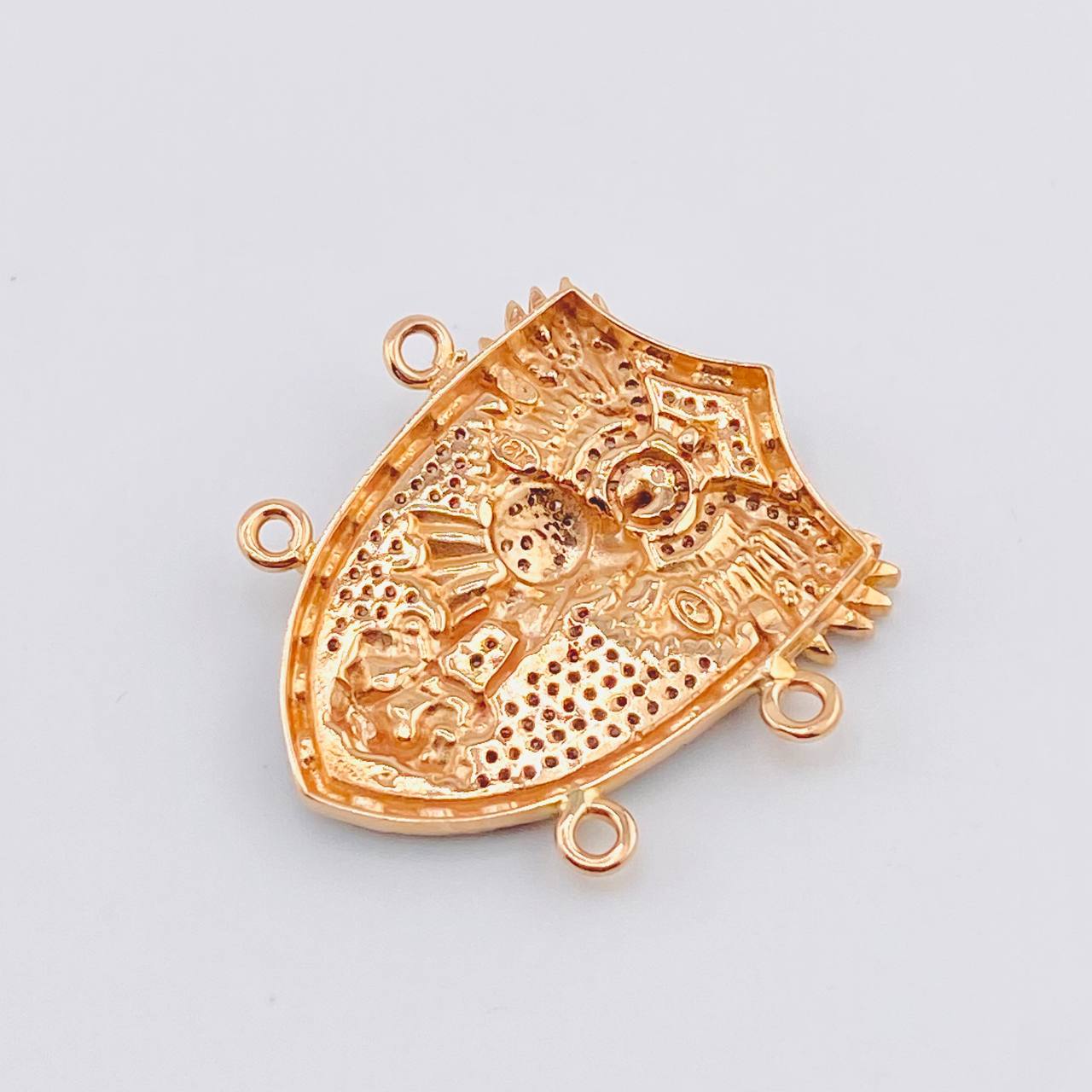 Herraje San Miguel Arcangel 10.3gr / 1 1/4 in / Dos Oros Blanco Rosa 18K *