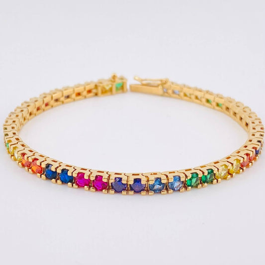 Pulso Tenis 13.75gr / 7 in / 3.5mm Oro Amarillo 18K *
