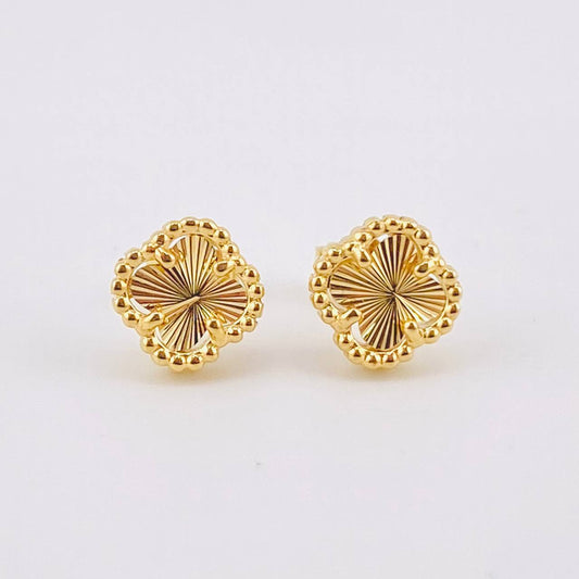 Topos Trebol Diamantados 1.9gr / 7.2mm Oro Amarillo Nac.Esp. 18K