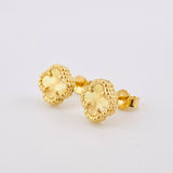 Topos Trebol Diamantados 1.95gr / 7.2mm Oro Amarillo Nac.Esp. 18K