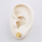 Topos Trebol Diamantados 2gr / 7.3mm Oro Amarillo Nac.Esp. 18K