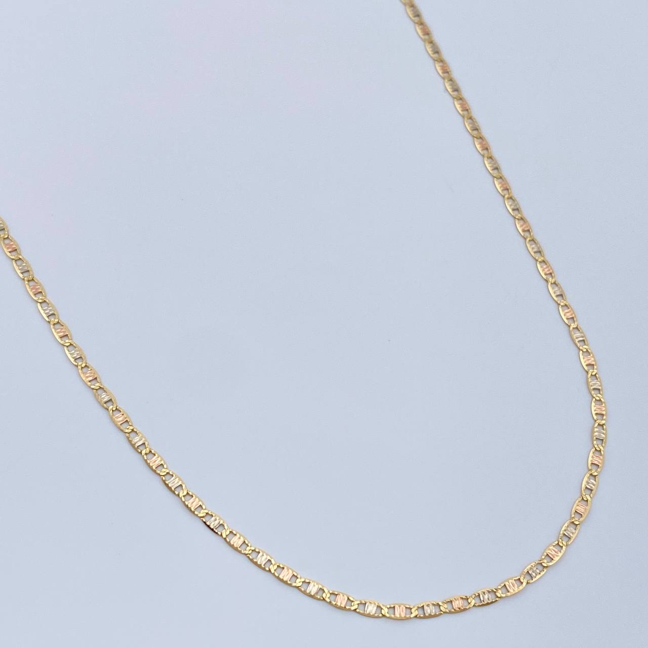Cadena Escalera Plana 1.3gr / 17 3/4 in / 1mm Tres Oros +3 18K $
