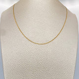 Cadena Escalera Plana 1.3gr / 17 3/4 in / 1mm Tres Oros +3 18K $