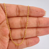 Cadena Lazo 1.05gr / 15 3/4 in / 2mm Oro Amarillo +3 18K $