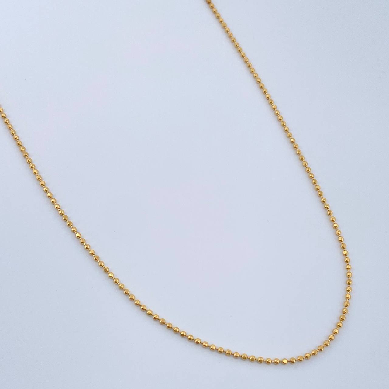Cadena Militar 1.85gr / 17 3/4 in / 0.6mm Oro Amarillo +3 18K $