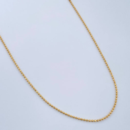 Cadena Militar 1.85gr / 17 3/4 in / 0.6mm Oro Amarillo +3 18K $