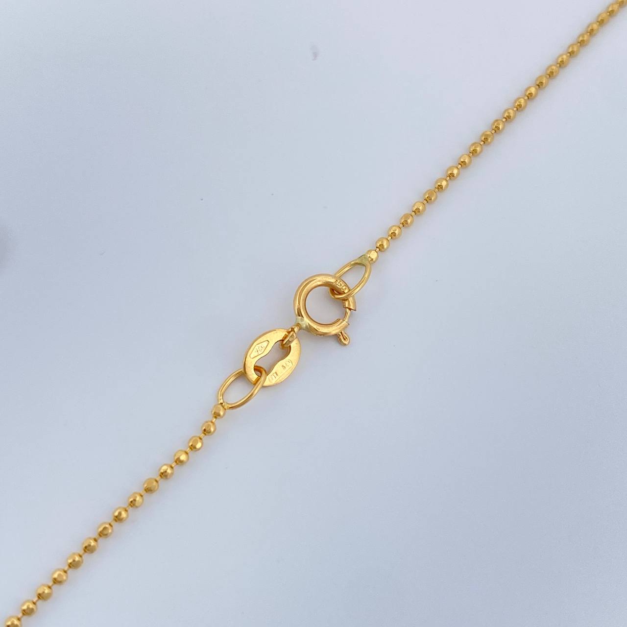 Cadena Militar 1.85gr / 17 3/4 in / 0.6mm Oro Amarillo +3 18K $