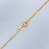 Cadena Militar 1.85gr / 17 3/4 in / 0.6mm Oro Amarillo +3 18K $