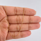 Cadena Militar 1.85gr / 17 3/4 in / 0.6mm Oro Amarillo +3 18K $
