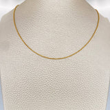 Cadena Militar 1.85gr / 17 3/4 in / 0.6mm Oro Amarillo +3 18K $