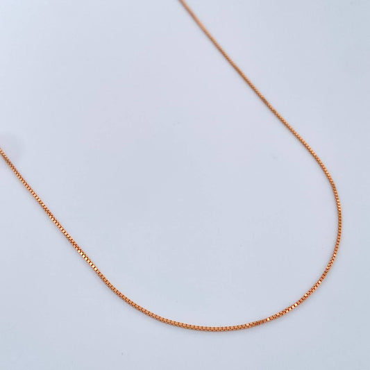 Cadena Veneciana 1.05gr / 17 3/4 in / 1mm Oro Rosa +3 18K $