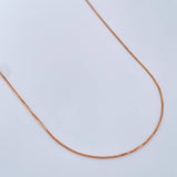 Cadena Veneciana 1.15gr / 17 3/4 in / 1mm Oro Rosa +3 18K $