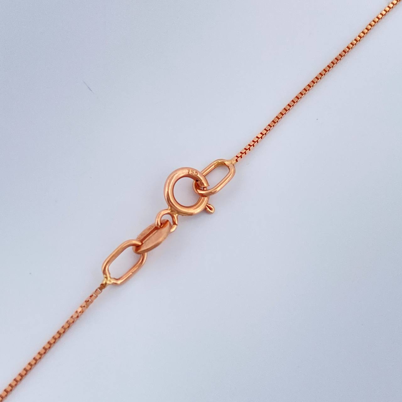 Cadena Veneciana 1.15gr / 17 3/4 in / 1mm Oro Rosa +3 18K $