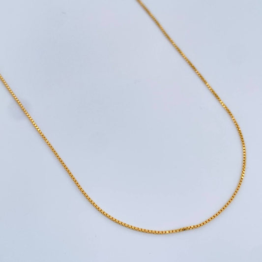 Cadena Veneciana 1.8gr / 17 3/4 in / 1.25mm Oro Amarillo +3 18K $